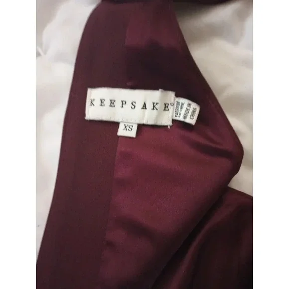Keep sake Dress Burgundy Lined Adore You Mini Dress Size XS Originally $169 - Picture 11 of 15